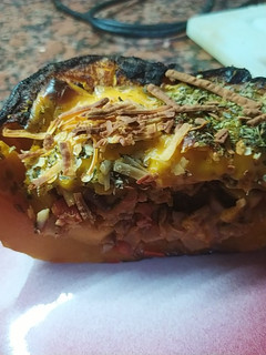 Una foto de Calabacín relleno al horno