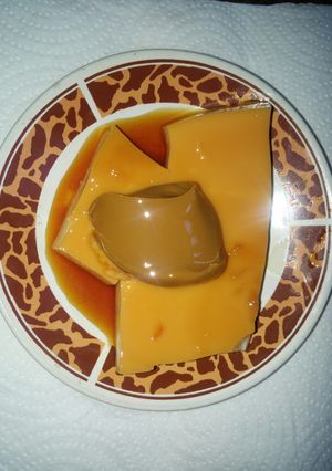 Una foto de Flan sin cocción