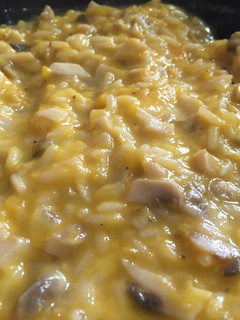 Una foto de Risotto con calabaza y champiñones fácil!