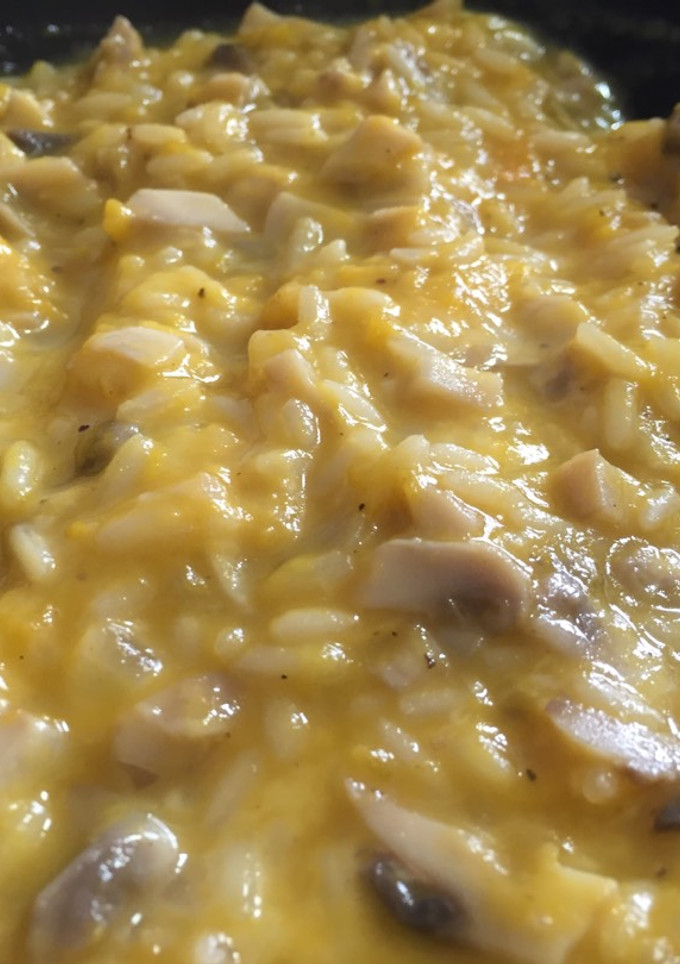 Una foto de Risotto con calabaza y champiñones fácil!
