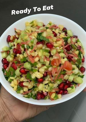 A picture of Moong Daal Chat / Salad.