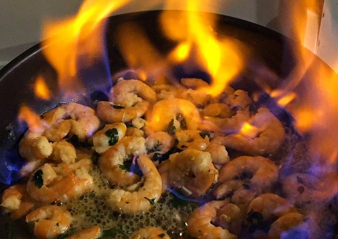 Crevettes flambées au whisky 🥃