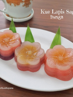 Foto resep 868. Kue Lapis Sagu Bunga