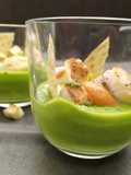 Finto gazpacho di piselli e capesante