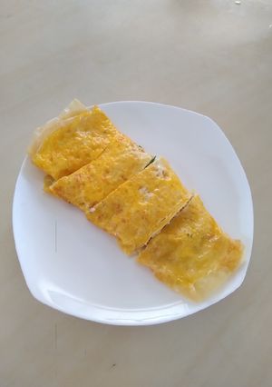 鮪魚玉米千張蛋餅 的食譜成品照片