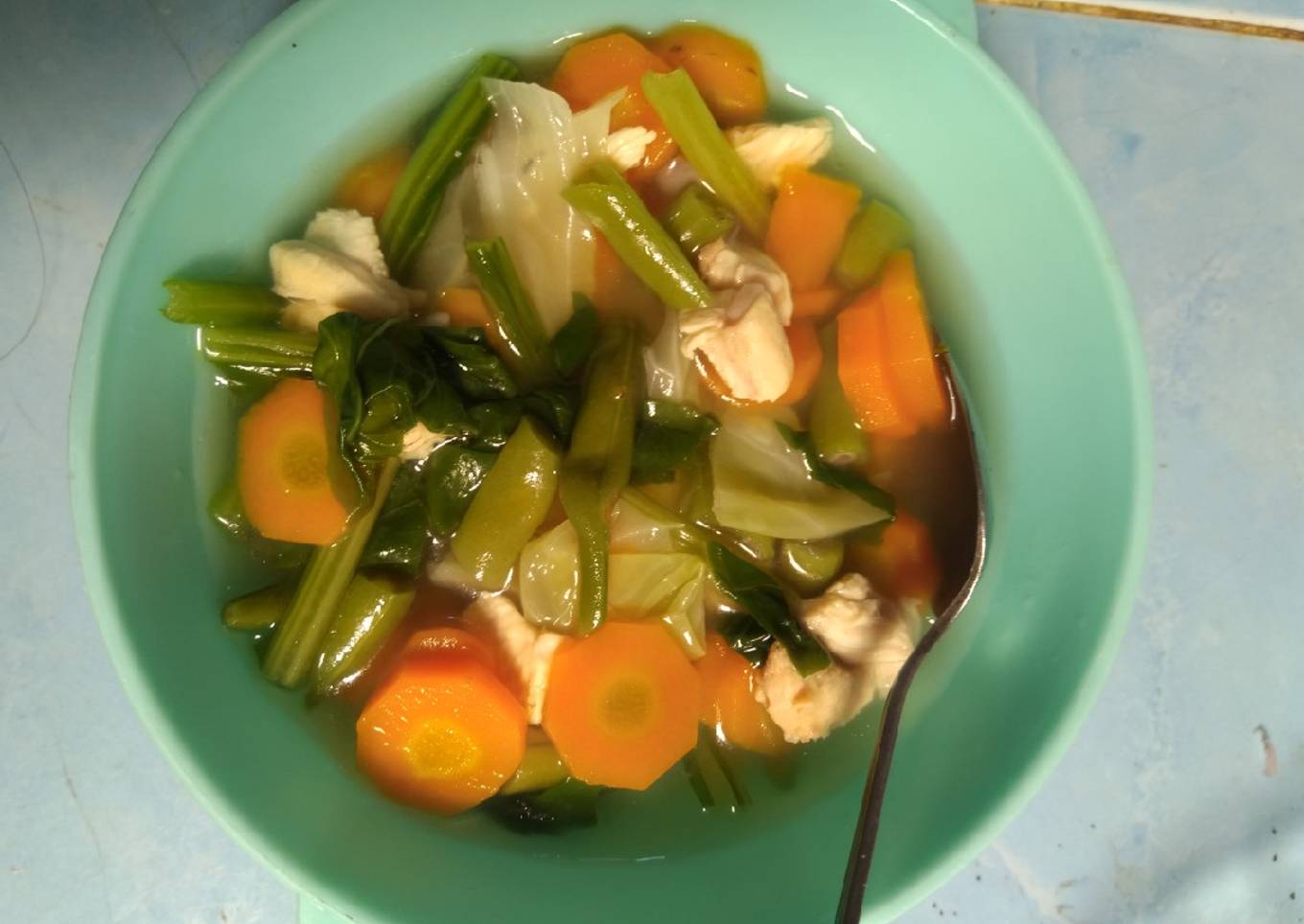 Sup ayam dan sayuran