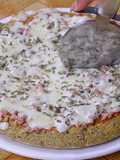 Pizza con plátanos verdes