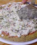 Pizza con plátanos verdes