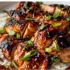 A picture of Hawaiian style teriyaki chicken.