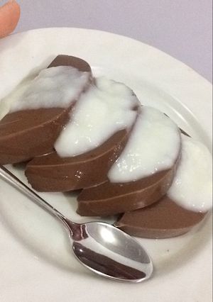 Foto resep Pudding coklat fla vanila