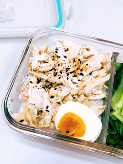 無油煙便當(電鍋煮雞絲飯) 的食譜成品照片