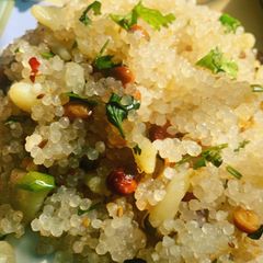 Sabudana ki khili hui khichri A picture of Sabudana ki khili hui khichri.