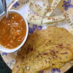 A picture of Bottle gourd pancakes.