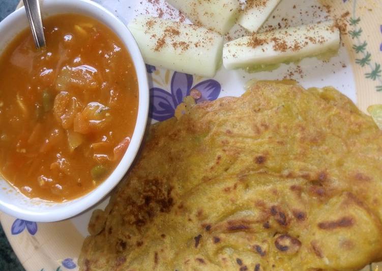 Steps to Make Quick Bottle gourd pancakes