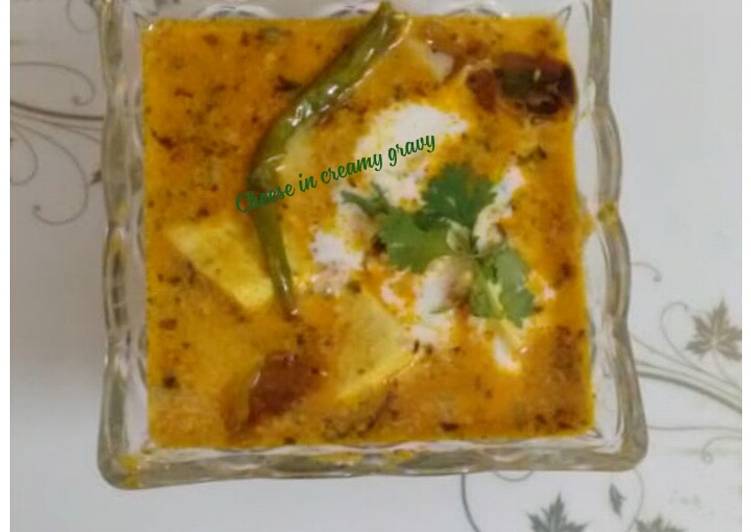 Recipe of Homemade Cheese in cream gravy