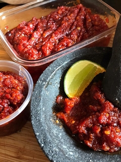 A picture of Indonesian Sambal - Easy chilli paste / condiment (Vegan).