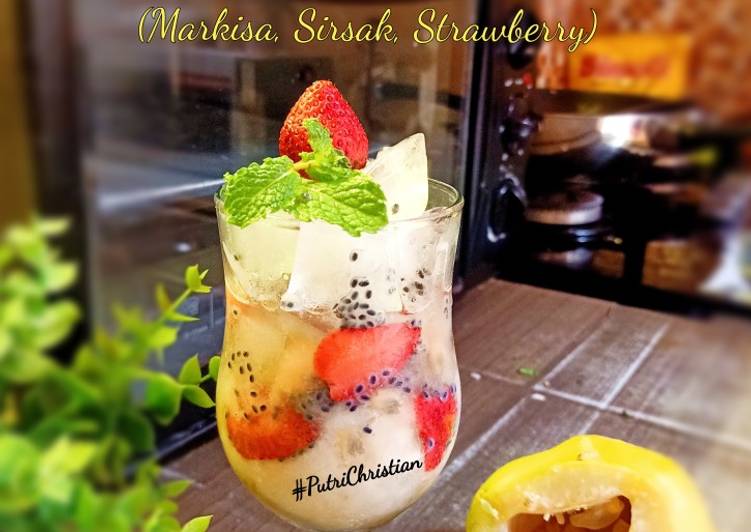 Rahasia Membuat Es MarSirBer (markisa Sirsak Strawberry) yang Renyah