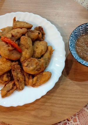A picture of Lotus stem pakore in Italian seasoning.