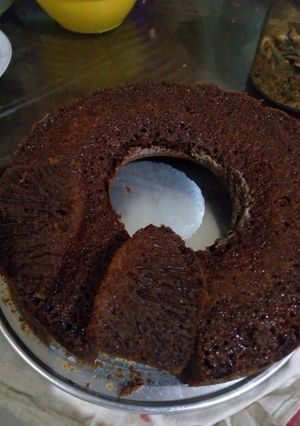 Foto resep 1. Bolu karamel sarang semut