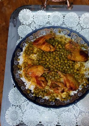 صورة لوصفة رز بمرق الجلبانة (بازيلا)
