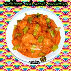 A picture of Cauliflower And Carrot Manchurian.