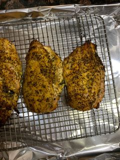 A picture of Smoked chicken breast stuffed with feta.