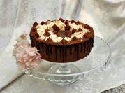 Una foto de ganache de chocolate postre