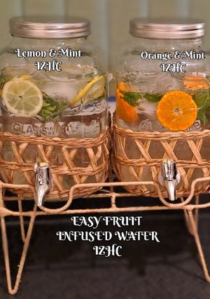 A picture of 🍹🌿🍋EASY FRUIT INFUSED WATER🍊🌿🍹.