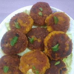 Left over chickpeas potatoes tikki A picture of Left over chickpeas potatoes tikki.