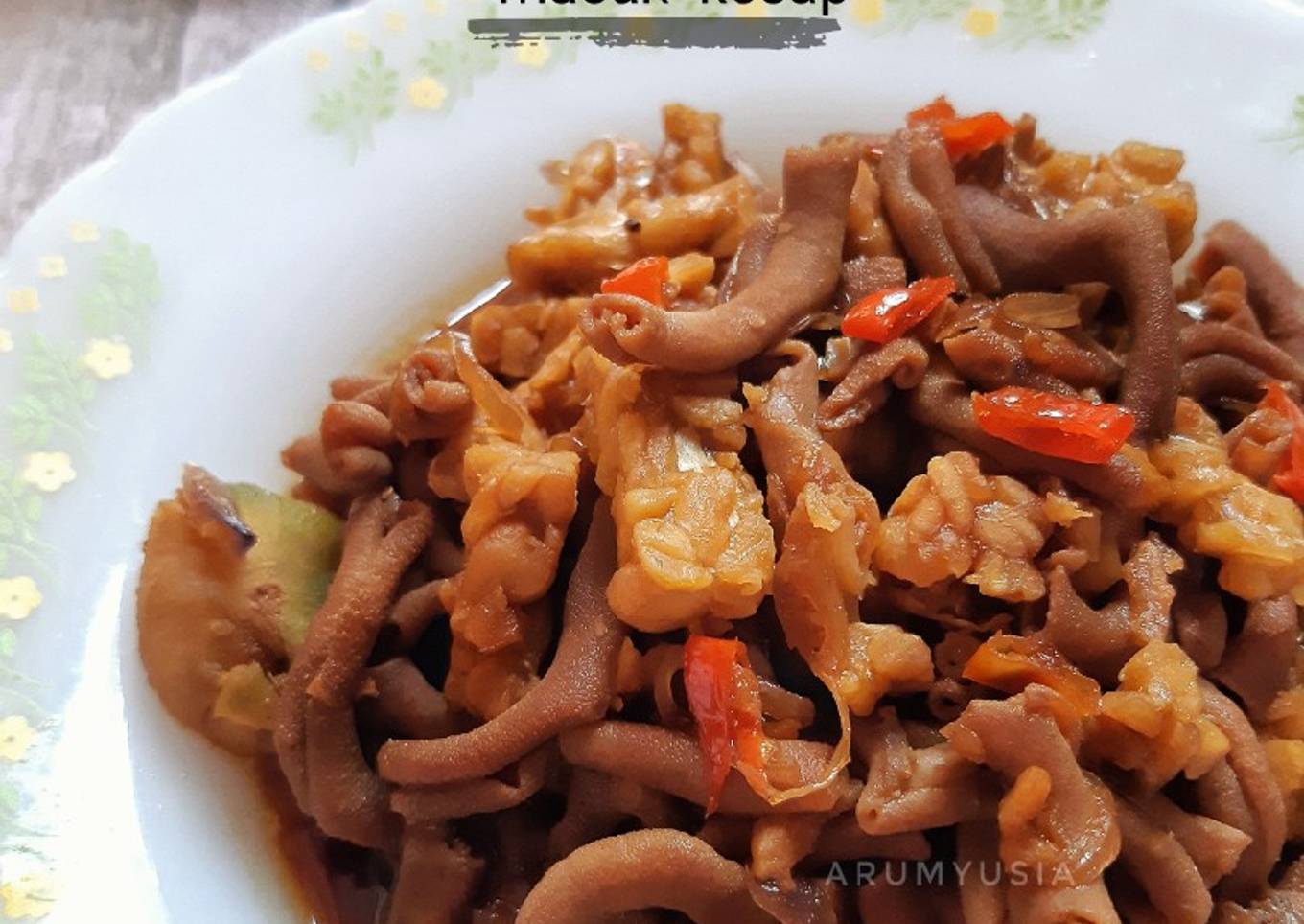 Usus Ayam Tempe Masak Kecap