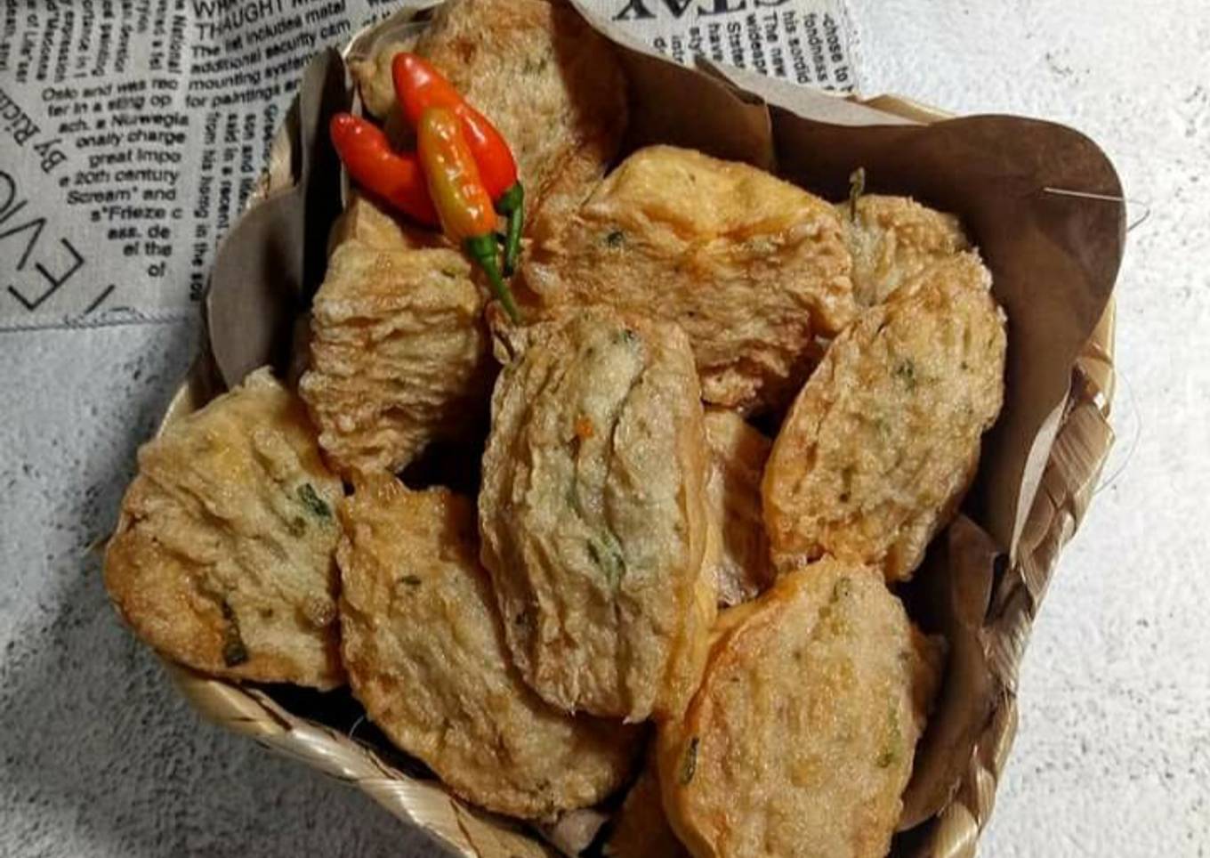 Batagor (versi dari tahu mentah)
