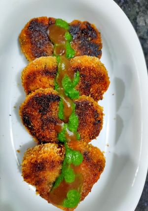 A picture of Veggie cutlets.