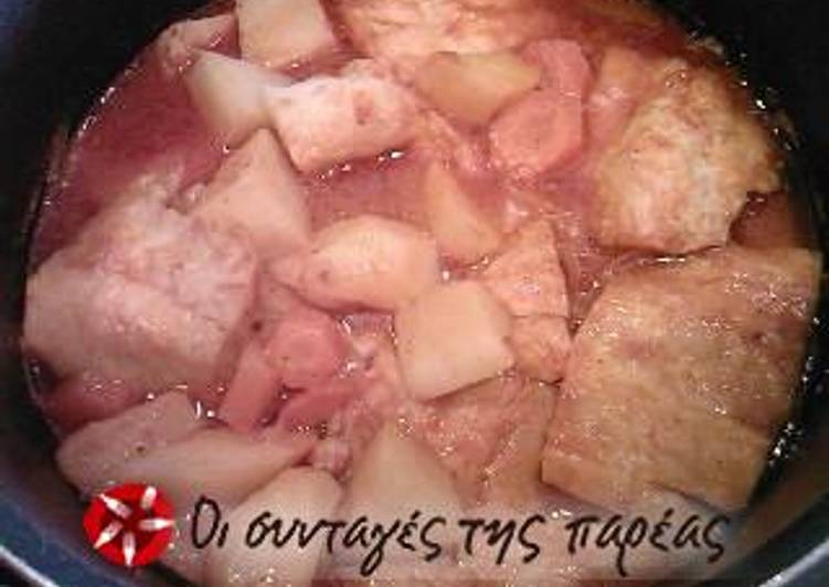 Salted cod stew (spicy)