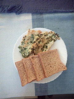 A picture of Spring onion breakfast.