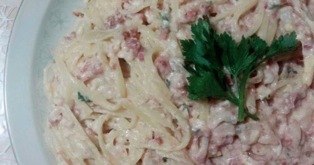 Resep Fettucini carbonara oleh Fakhrina - Cookpad