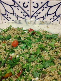 Una foto de Cous cous en verde