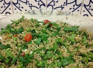 Una foto de Cous cous en verde