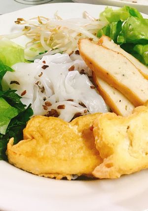Hình của món Bánh ướt nấm mèo (chay).