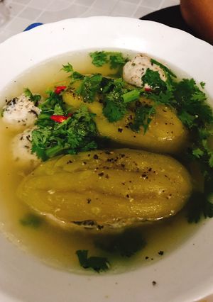 Hình của món Canh khổ qua (mướp đắng).