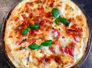 Paradicsom-mozzarella Quiche 🇫🇷 recept fotója