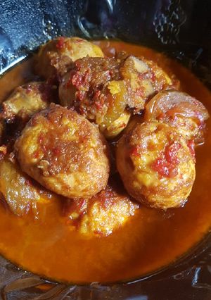 Foto resep Balado telur utuh goreng