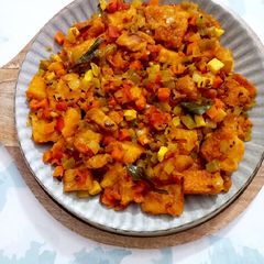 A picture of Bread upma.