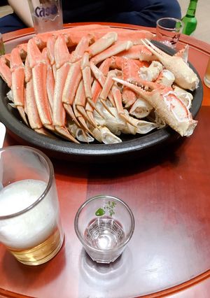 Hình của món Cua hoàng đế hấp bia.