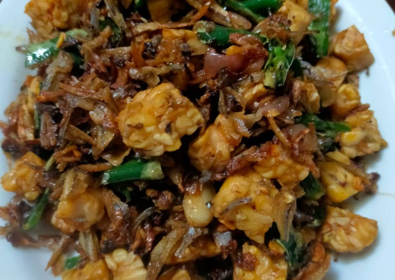 Oseng Teri Tempe