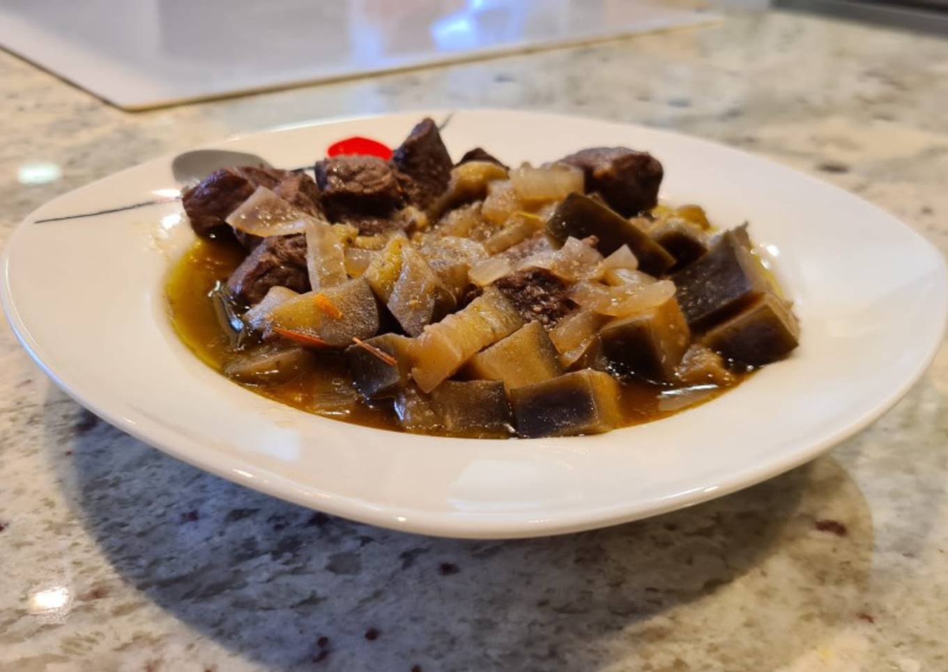 Estofado de ternera con berenjenas