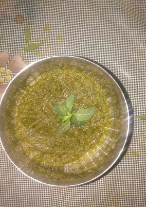 A picture of Mint chutney.