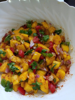 A picture of Mango salsa.