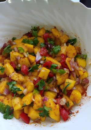 A picture of Mango salsa.