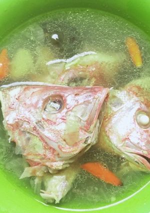 Foto resep Sup Kepala Kakap Merah Bening dan Segar
