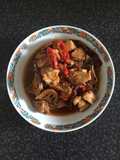 Sweet spicy pork with lotus stem